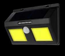 Luz exterior LED COB solar doble con sensor de movimiento