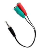 Adaptador plug 3.5 para auricular y micrófono de P4 ·