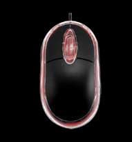 Mouse con cable USB y luz LED