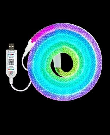 Manguera de neón reticulada redonda RGB con control remoto y App · · BZ2M-RGB