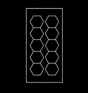 Módulo LED hexagonal 10 paneles