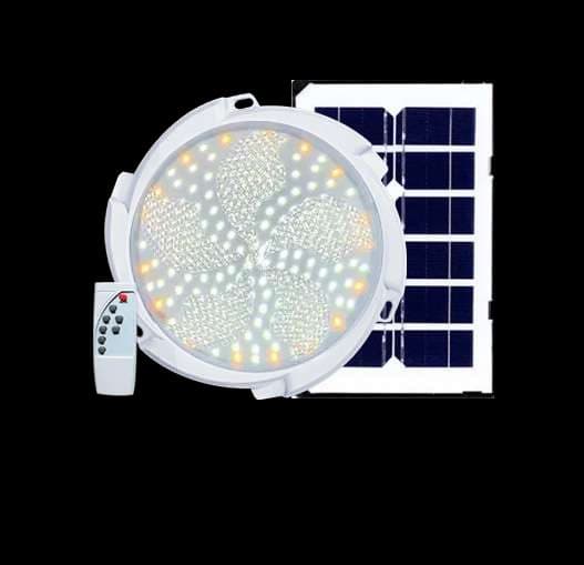 Luz LED con panel solar y control remoto ·