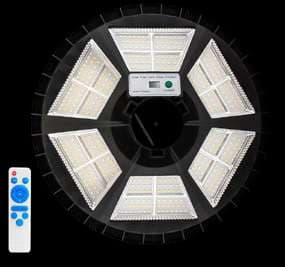 Farol LED exterior con panel solar ·