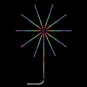 Tira LED RGB fuego artificial con control remoto y App