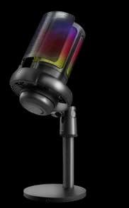 Micrófono condensador USB RGB para streaming
