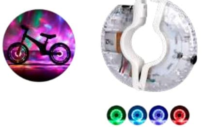 Accesorio LED RGB recargable para rueda de bicicleta ·