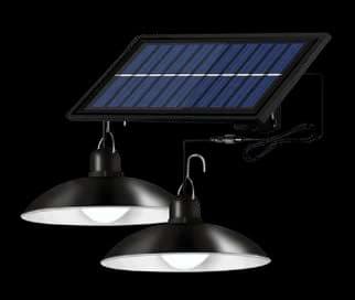 Kit de 2 lámparas LED colgantes solares con control remoto ·