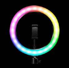 Aro de luz LED RGB de 25 cm
