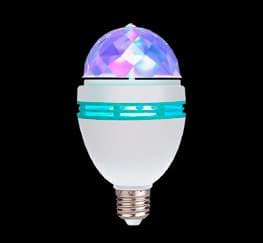 Lámpara bola de luces LED RGB giratoria