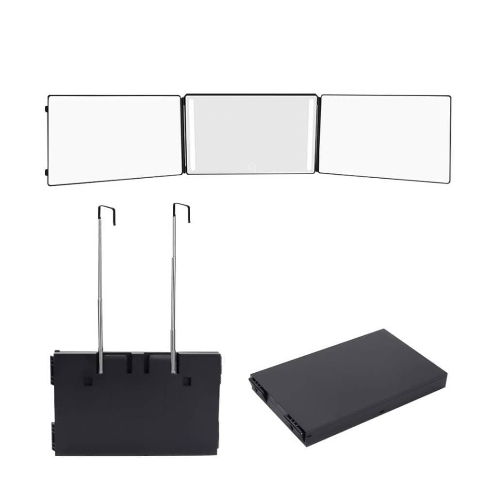 Espejo de 3 vías plegable